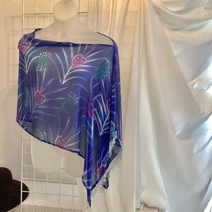 Beaded Scarf Topper Wrap Poncho